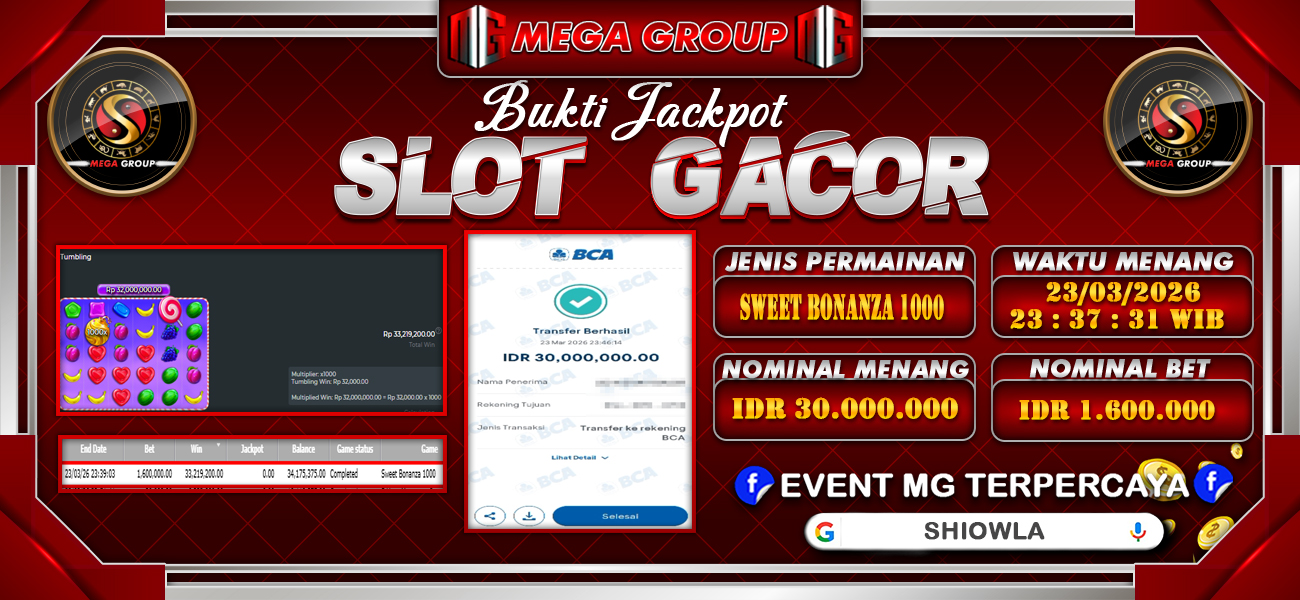 Bukti JP situs Shiowla hari Selasa, 24 Maret 2026